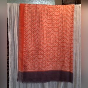 India Hicks Orange and Purple Scarf